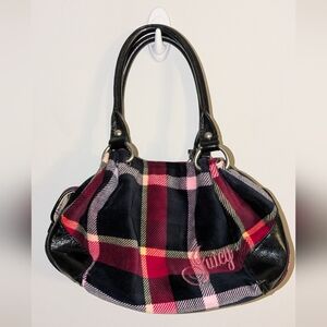 Vintage Juicy Couture Plaid Velour Handbag **Reasonable Offers Accepted***